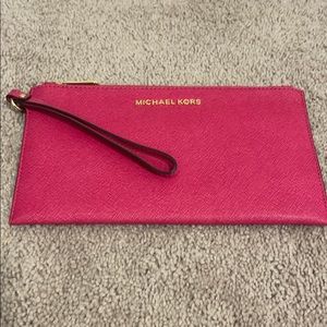 Michael Kors pink wristlet